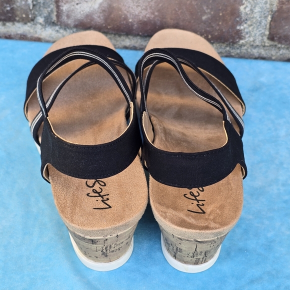 Lifestride Sunshine Strappy Wedges Sandals Sz 10 - Picture 6 of 10